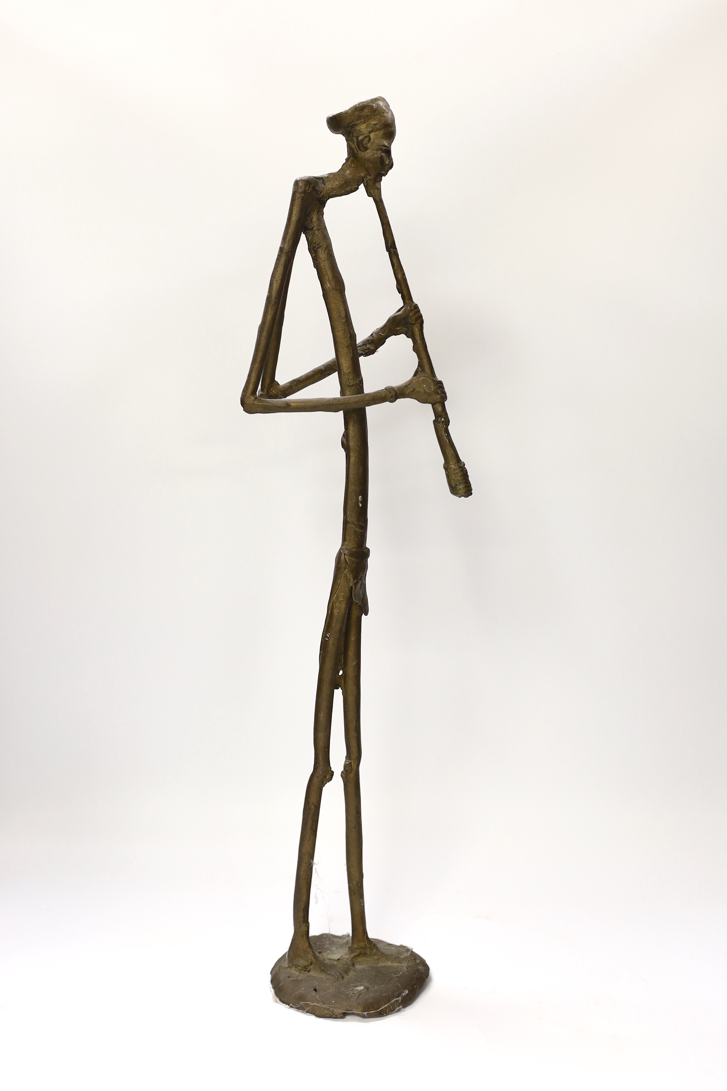 Bernard Kim (b.1942). A bronze sculpture of a dancing couple, signed to base, together with another, largest 55cm high